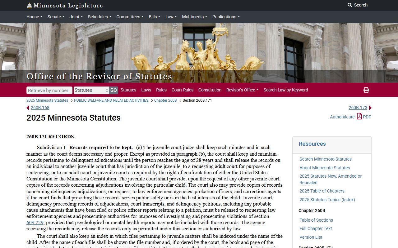 Dakota County court records juvenile court statute