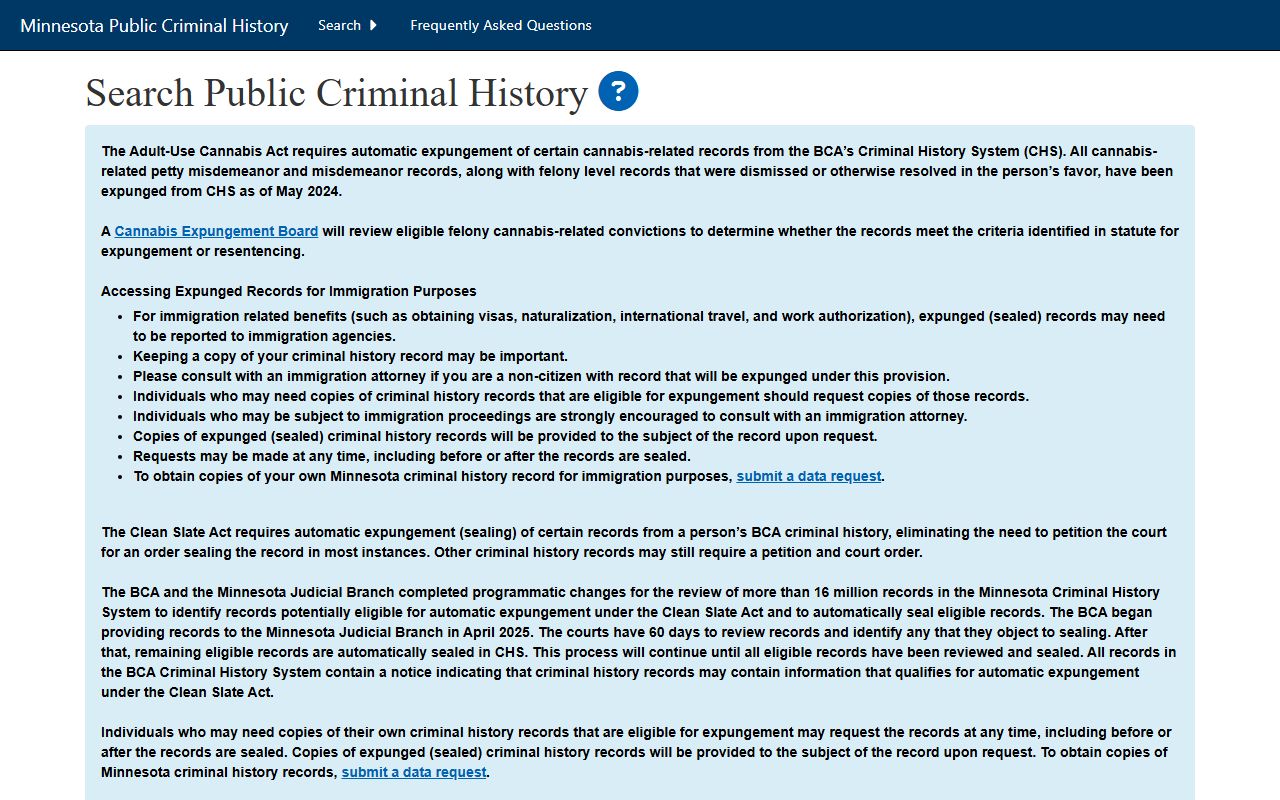 Dakota County criminal records BCA public criminal history search