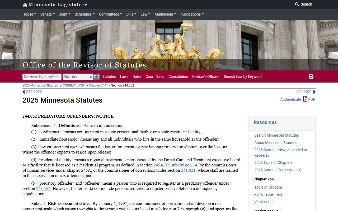 Dakota County criminal records community notification statute