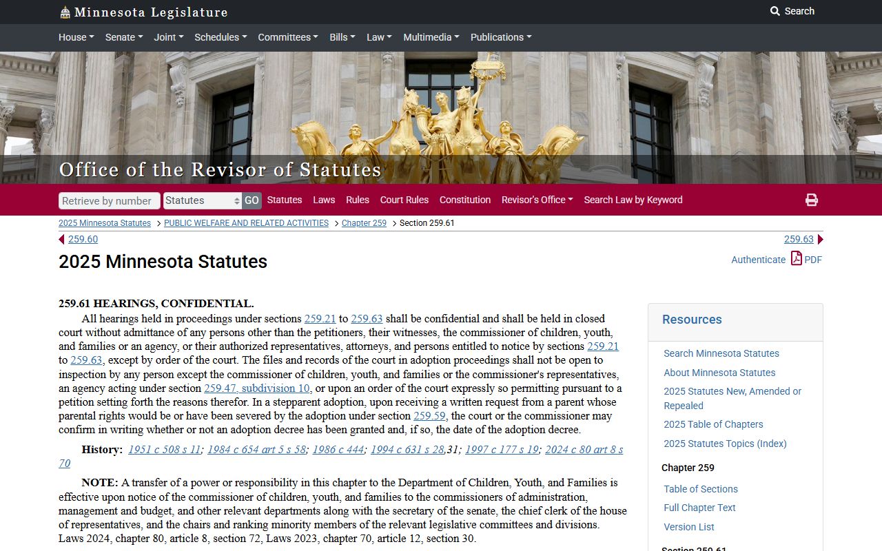 Dakota County probate records adoption records confidentiality