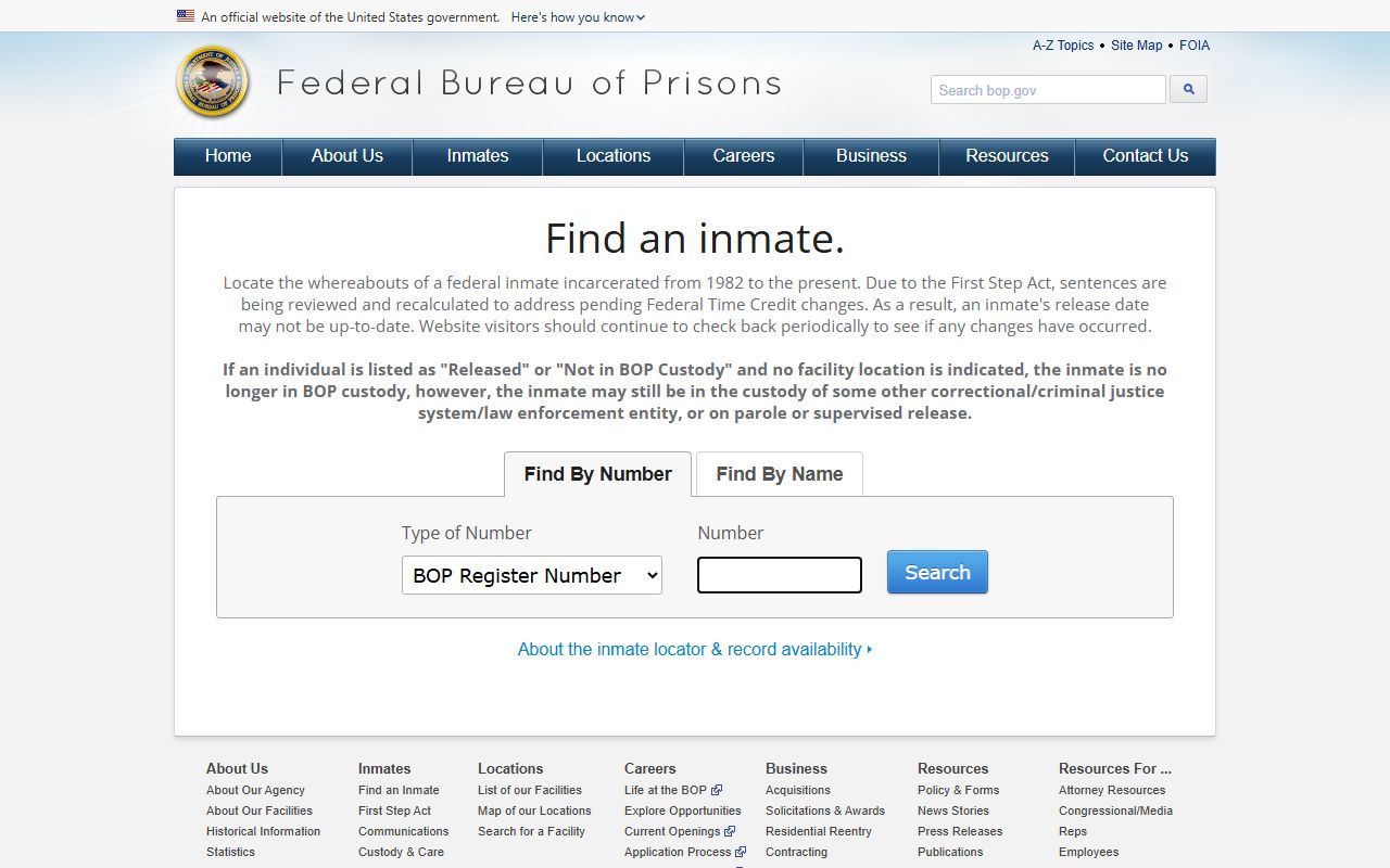 Dakota County released inmates federal BOP locator